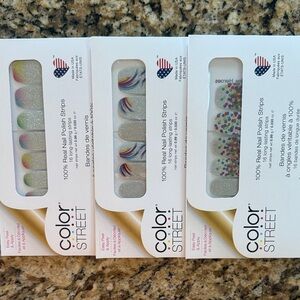 Color Street Rainbow and Glitter Nail Strips Trio